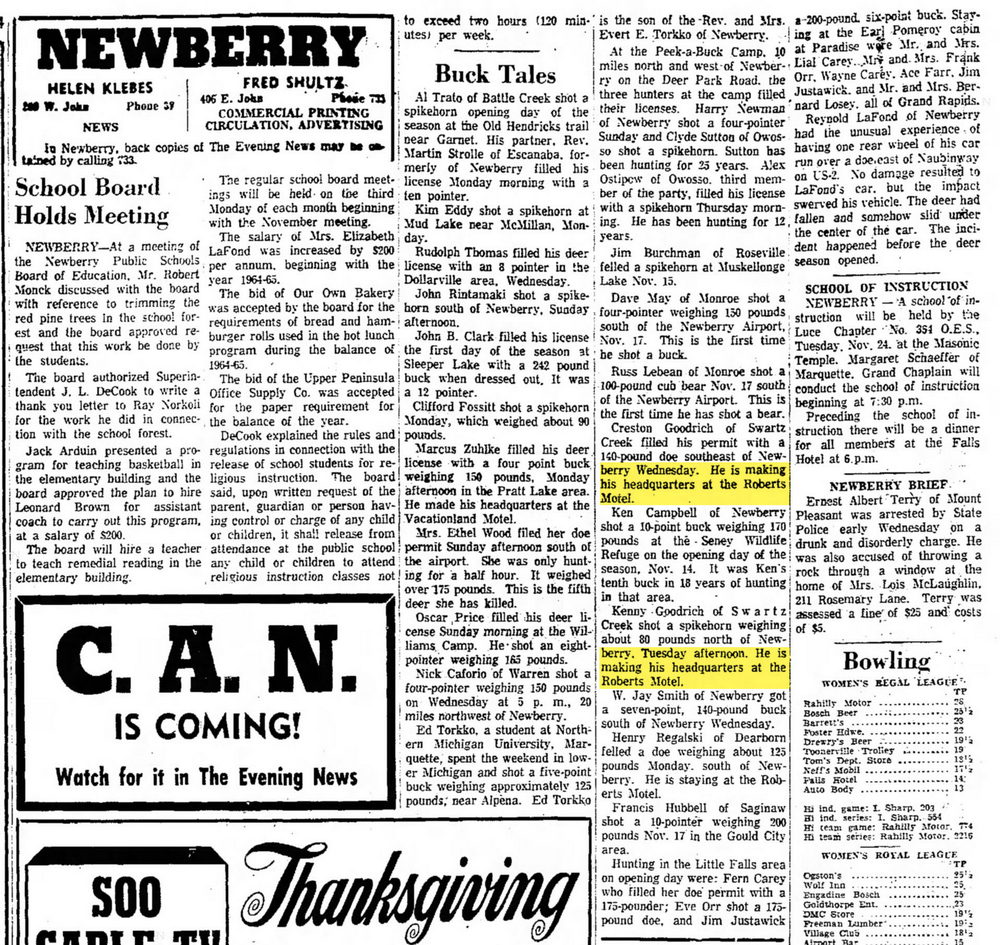 Roberts Motel (Roberts Ultra Modern Cabins) - Nov 1964 Mention Of Motel (newer photo)